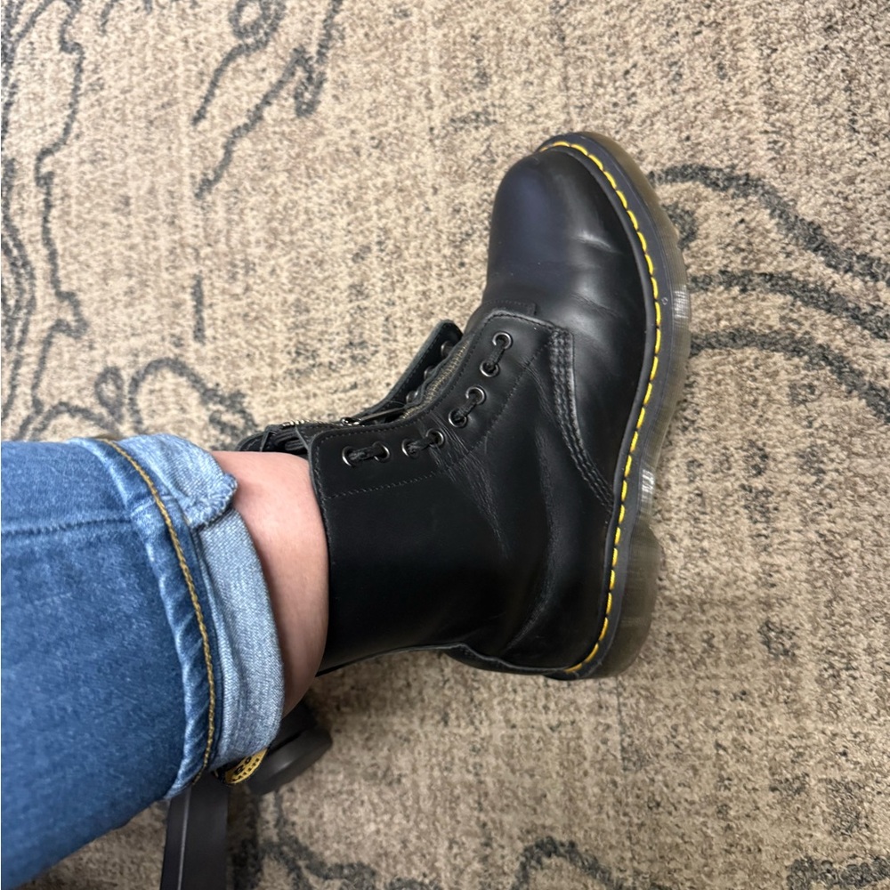 Dr. Martens Black Combat Boots - Picture 3 of 4
